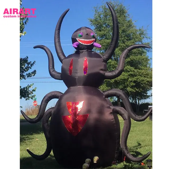 Hot sale Halloween Inflatable Giant Animated Spider Outdoor Yard Decoration