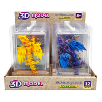 Dragon volant rose imprimé en 3D, à longue queue, avec ailes articulées, jouet anti-stress à articulations mobiles, figurine fantastique, décoration de bureau, cadeau pour tous les âges