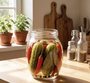 960ml Glasgefäß für Konserven, Chilisauce, Fruchtmarmelade, Eingelegtes, Konfitüren & Verschiedene Gewürze - Product Image 4