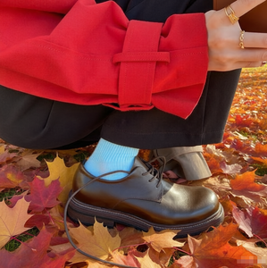 Zapatos de Cuero con Tacón Grueso y Pliegues para Caminar y Hacer Ejercicio, para Toda Temporada - Product Image 5