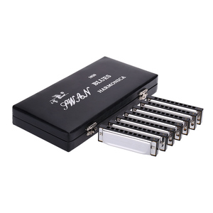 Ensemble d'<span class=keywords><strong>harmonica</strong></span> diatonique Swan 10 trous (A-G) Harpe <span class=keywords><strong>Blues</strong></span> professionnelle avec boîte-cadeau exquise - Product Image 3
