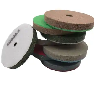 Newest Style Stone Marble Diamond Sponge Polishing Pad 3/4/5/6 inch sponge polishing pads 8mm thickness for high polishing