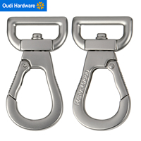 Mousqueton pivotant robuste en alliage métallique de 38 mm (1,5 pouce) pour harnais et laisses de chien