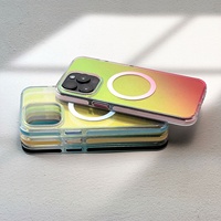 Coque de téléphone couleur galvanoplastie transparente TPU TPE PC téléphone portable avec charge magnétique sans fil pour iPhone13 14 15 16 pro max