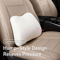 Coussin lombaire en mousse à mémoire de forme en forme de volcan, avec support ferme à ailettes, housse amovible et lavable pour siège de voiture, chaise de bureau, conduite
