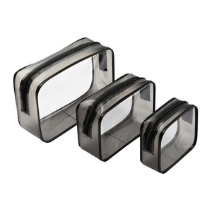 Set di Borse Trasparenti per Cosmetici, Pochette da Viaggio in PVC Trasparente, Organizer per Vacanze e Aeroporto - Product Image 4