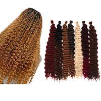 KAMA 24 pouces 100g/paquet Cheveux synthétiques haute température à torsion profonde bouclée pour tressage au crochet, double trame, pour tresses de machine