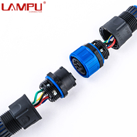 Connecteur étanche IP68 à déconnexion rapide à glissière, 3 broches mâle et femelle, sans vis, pour éclairage extérieur