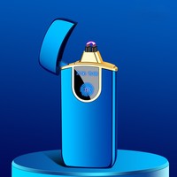 Nouvel Arrivage 2025 – Briquet USB Rechargeable à Double Arc en Métal, Écologique, Portable, Coupe-Vent, à Batterie Lithium, Idéal pour Cadeaux Promotionnels