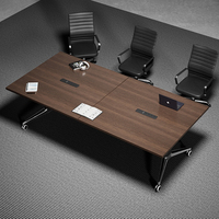 Table de conférence pliable en bois - Design moderne et élégant, gain de place, multifonctionnelle, haute qualité, rangement facile, pour la maison, le bureau, la chambre