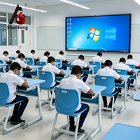 Chaises et tables d'école pour un seul élève, bureau réglable avec tiroirs, plateau en MDF de 1,8 cm, structure en acier pour salle de classe d'école primaire