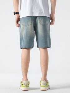 Personnalisé <span class=keywords><strong>2022</strong></span> été hommes vêtements jeunes garçons adolescents à la mode coupe propre poche inclinée déchiré Denim Shorts tenue d'été <span class=keywords><strong>2023</strong></span> - Product Image 2