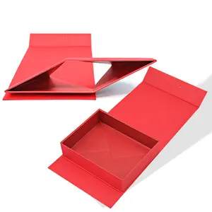 Özelleştirilmiş çoklu kağıt karton manyetik katlanabilir paket toptan özel logo lüks katlanır hediye kutusu
