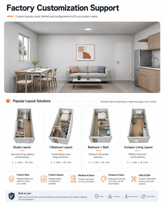 บ้านสำเร็จรูปเคลื่อนย้ายได้ขนาดเล็ก รุ่น Hot Sale 2026 มาตรฐานออสเตรเลีย ติดตั้งง่าย แบบถอดประกอบได้ พร้อมหลังคาทรงเอียงและระเบียง - Product Image 5