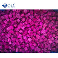 Sinocharm 4-sterrenproduct BRC-A Zoete Iqf Rode Pitaya Groothandel Bevroren Rood Drakenfruit In Blokjes Gesneden