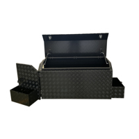 Boîte à outils de remorque portable en aluminium anodisé de haute qualité, facile à nettoyer, étanche pour camionnette