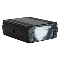Phare de moto à LED carré, feux de jour universels pour voiture, phare de camion bicolore blanc-jaune