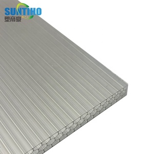 Vente en gros panneau plastique multi-parois incassable feuille creuse en nid d'abeille en <span class=keywords><strong>polycarbonate</strong></span> alvéolaire <span class=keywords><strong>transparent</strong></span> étanche - Product Image 4