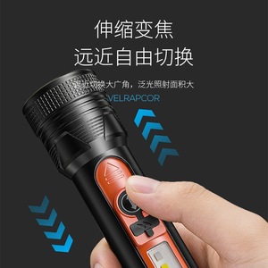 Smiling Shark SD-5477A ไฟฉาย LED แบบชาร์จไฟได้ 800mAh ไฟแคมป์ปิ้งแบบพกพาแบบมือหมุน - Product Image 2
