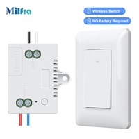 Pas de câblage 110-230V 10A interrupteur d'énergie cinétique sans fil auto-générateur interrupteur d'éclairage sans fil RF433 récepteur de télécommande