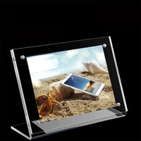 Support d'affichage de photos de table en acrylique magnétique transparent A4 A5 A6, porte-cartes de table pour bureau