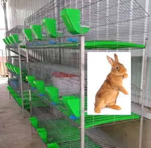 Jaula de cría de conejos/malla de alambre de jaula de conejo soldada/CAPAS de jaula de conejo para aves de corral de granja