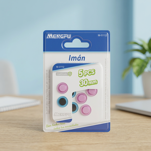 Mengfu M-0112 Confezione da 5 Magneti Trasparenti Colorati in PVC da 30mm per Ufficio e Casa, Adesivi Magnetici Versatili per Pubblicità e Frigorifero - Product Image 3