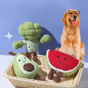 Giocattoli Ecologici per <span class=keywords><strong>Cani</strong></span>, Peluche Sonori con Motivi Frutta, Durevoli, Antistress, per Cuccioli, Uso Quotidiano in Interni - Product Image 2