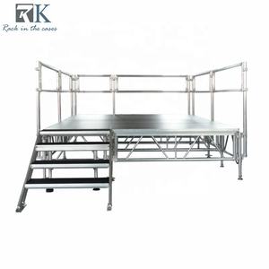 Scène de concert extérieure facile à installer, durable, 1,22 x 2,44 m, plateforme de scène portable, scène en aluminium pour événements - Product Image 1