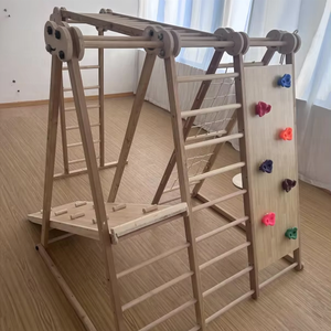 Palestra per bambini al coperto nella giungla con parete svedese e struttura di arrampicata <span class=keywords><strong>Fun</strong></span> <span class=keywords><strong>House</strong></span> per giocare attività scolastiche modello di triangolo Pickler - Product Image 2