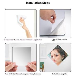 Miroir en acrylique doux auto-adhésif Patch Board Salle de bain Miroir de maquillage pour la maison Injection plastique Modling Type - Product Image 4