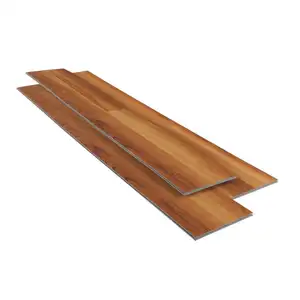 Vente en gros de revêtements de sol LVT avec impression personnalisée, autocollant, texture bois brillante LVT, revêtement de sol en planches de vinyle collé à l'arrière sec