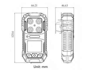 Instrument <span class=keywords><strong>de</strong></span> détection compact 4 gaz Zetron MS104K, best-seller, avec alarme sonore et visuelle, et capacités <span class=keywords><strong>de</strong></span> transfert <span class=keywords><strong>de</strong></span> données - Product Image 3