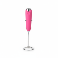 Nouveau design, mousseur à lait automatique puissant et portable, modèle 304, fouet mélangeur en plastique, mini-mousseur, mixeur à main pour café
