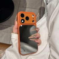 Coque de téléphone avec protection d'objectif compatible miroir de maquillage et grande fenêtre de visualisation pour iPhone 17 Pro Max, 16 Pro Max et 15 Pro