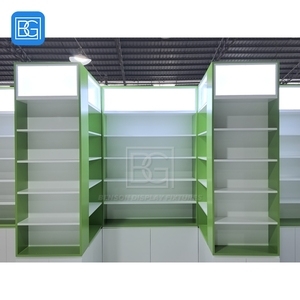 Conception de rayonnages modulaires en bois pour intérieur de magasin, présentoir de <span class=keywords><strong>pharmacie</strong></span> - Product Image 1