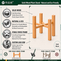 Support de plantes en bois massif, petite table de présentation pour pots de fleurs, support de plantes d'intérieur, étagère de présentation pour la décoration de la maison et du balcon