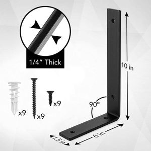 Support mural en métal pour meubles sur mesure WEKIS, étagère en fer, support triangulaire en forme de L à 90 degrés, capacité de 75 lb, revêtement en poudre - Product Image 3
