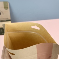 Sachet debout personnalisé pour friandises et aliments pour chiens, sac en papier kraft réutilisable à fermeture éclair pour chats