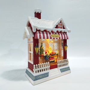 Linterna de Navidad con diseño de casa de dulces, Papá Noel, tienda de juguetes infantiles, decoración navideña, globo de nieve, linterna LED de Navidad - Product Image 2