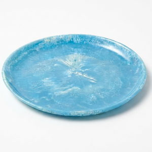 Panier de rangement en rotin effet marbre bleu, finition polie, design moderne, forme ronde, utilisation sur table, haute qualité - Product Image 1