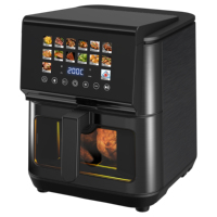 Friteuse à air numérique intelligente en acier inoxydable 9L, marque privée, fabricant d'usine, logo personnalisé, appareil de cuisson électrique pour cuisine
