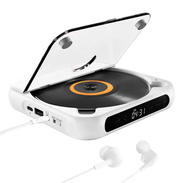 Portable Speaker-CD Player , LED Screen, Stereo Player, HIFI Sound Quali, Built in 2000mAH Rechargeable Battery