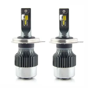 DRL Vehicle Light LED Headlight H4 140W 6500K LED 3000K LED Fog Lamp 6500LM Tricolor LED Headlight Bulb With Fan For Cars