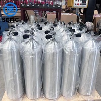 ENISO7866 CE 6l 7l 11.1l 12l Cylindre de plongée en aluminium Bouteille de gaz oxygène Réservoir de plongée sous-marine avec air
