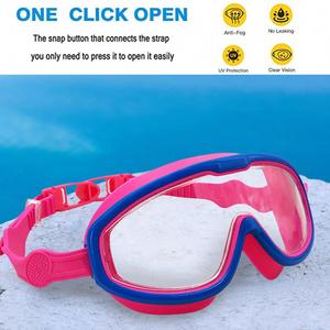 Wholesale Professional Waterproof Anti-Fog UV Protection Silicone Swimming Goggles for Child - Product Image 4