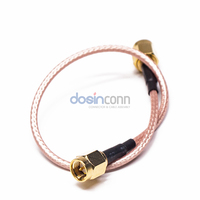 Câble RF RG316 à faible perte 50 Ohms SMA Mâle-Mâle Droit Type Sertissable pour Test de Routeurs WiFi et GPS