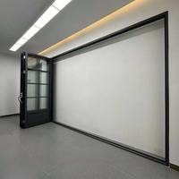 Puerta Plegable de Aluminio con Rejilla Francesa Retro, Puerta de Vidrio Impermeable y Antirrobo, Rejilla Personalizada para Cafetería, Villa, Terraza, Restaurante, Tienda
