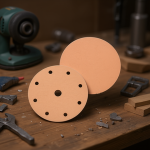 Disque de ponçage Velcro Ttake, grain 80, 8+1 trous, abrasif en corindon pour le polissage du bois et du métal - Product Image 3