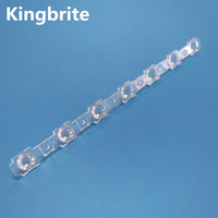 Matériau PMMA + PC Lentille linéaire de dimension L280 * W40mm 7 en 1 Module de lentille de lumière Wallwasher Lentille anti-éblouissement à 30 degrés avec réflecteur